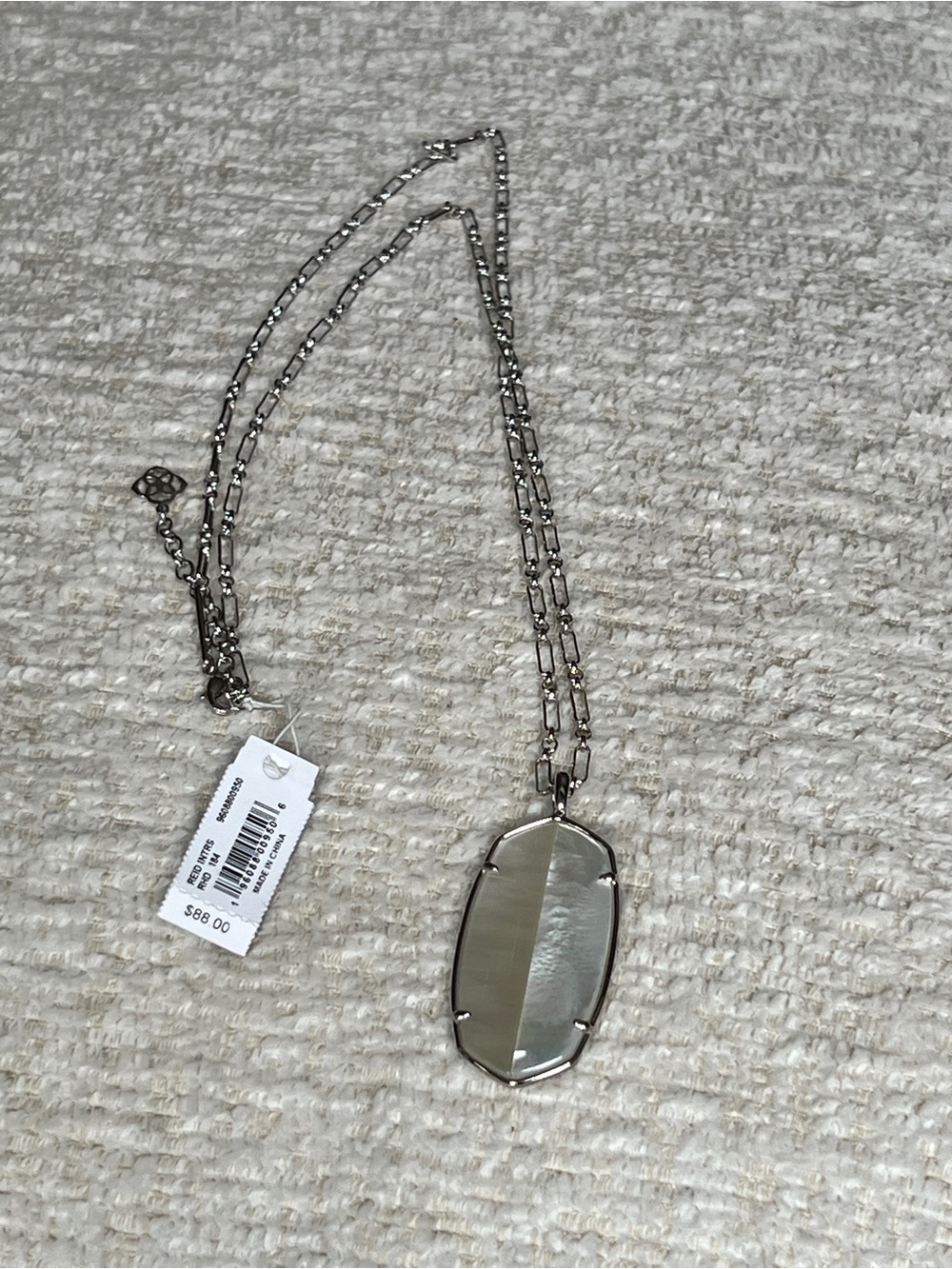 Kendra Scott Silver Mother-of-Pearl Pendant Necklace